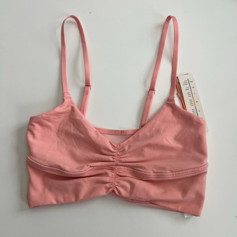 Colsie pinched mesh back bralette pink